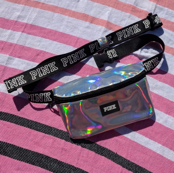 PINK Victoria's Secret Handbags - PINK Victoria's Secret holographic fanny pack